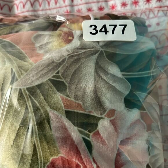 Floral Midi Dress in Peach and Green - Picture 9 of 9